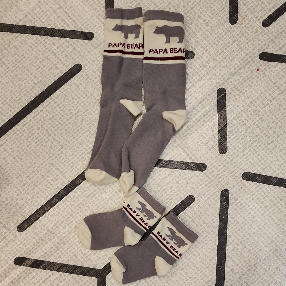 *NWOT Matching Papa Bear and Baby Bear Socks*